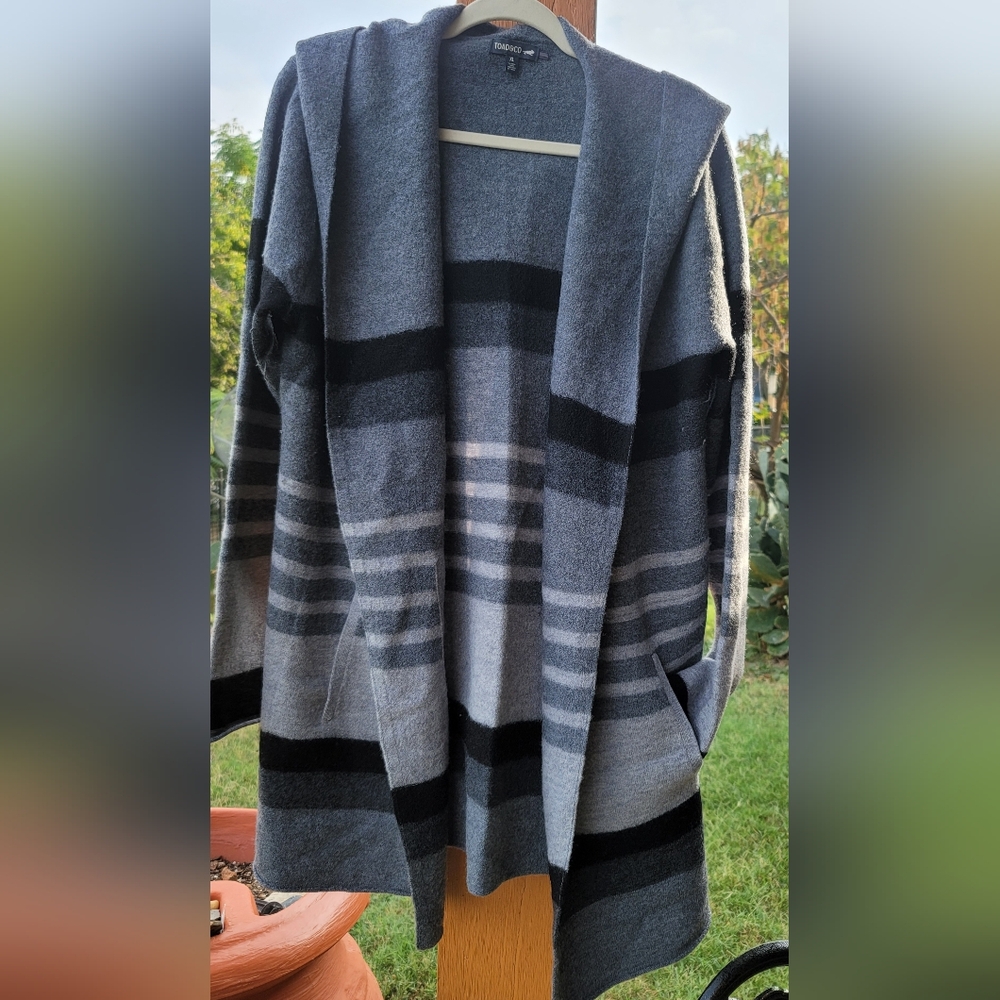 Toad&Co Women's Charcoal and Black Cardigan